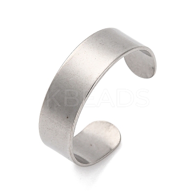 304 Stainless Steel Open Cuff Rings RJEW-G335-01A-1