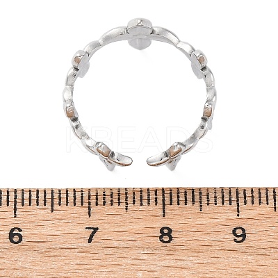 304 Stainless Steel Cuff Rings RJEW-D306-27P-01-1
