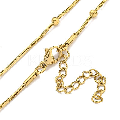 Ion Plating(IP) 304 Stainless Steel Snake Chain Necklaces NJEW-R266-04G-1