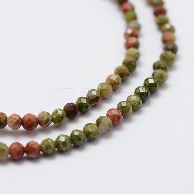 Natural Unakite Beads Strands G-K185-05-1