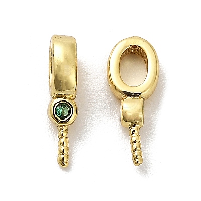 Brass Micro Pave Cubic Zirconia Cup Pearl Peg Bails Pin Pendants KK-S397-01B-1