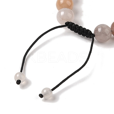 10mm Round Natural Purple Quartz Braided Bead Bracelets BJEW-C067-01C-25-1