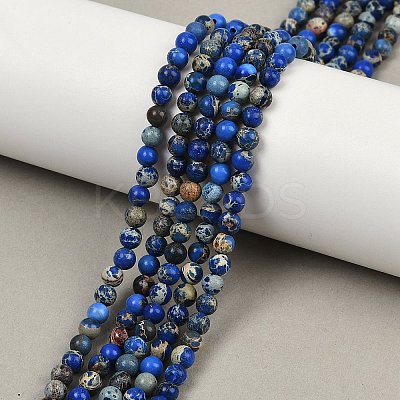 Natural Imperial Jasper Beads Strands X-G-I122-4mm-06-1
