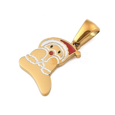 Christmas Theme 304 Stainless Steel Pendants STAS-R007-01F-G-1