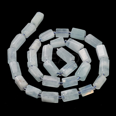 Natural Aquamarine Beads Strands G-M403-B22-1