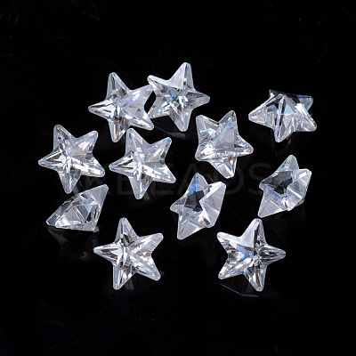 Cubic Zirconia Pointed Back Cabochons ZIRC-S059-5x5mm-001-1