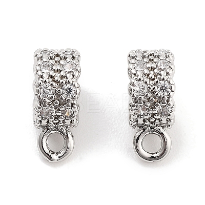 Brass with Cubic Zirconia Pendants KK-P271-07P-1