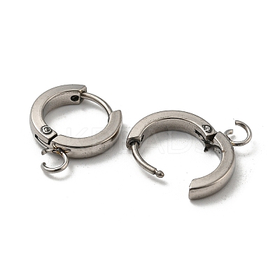 Tarnish Resistant 201 Stainless Steel Huggie Hoop Earrings Findings STAS-A167-01J-P-1