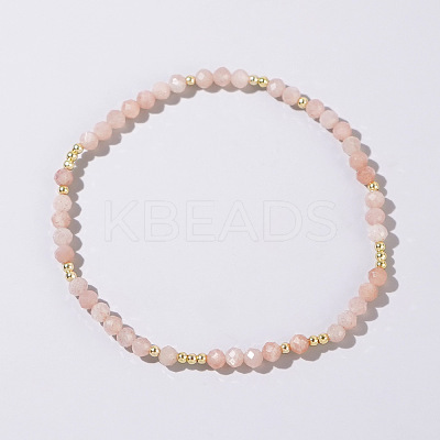 Natural Rose QuartzBeads Stretch Bracelets for Women MM2663-5-1