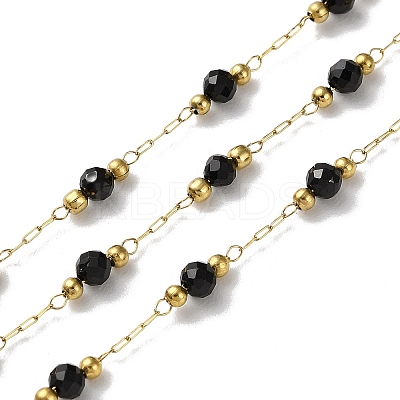 Ion Plating(IP) Real 18K Gold Plated 316 Stainless Steel Paperclip Chains AJEW-Z026-03A-1