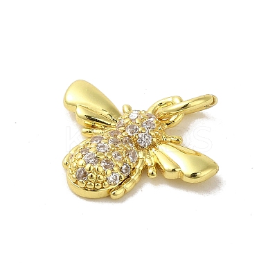 Real 18K Gold Plated Brass Pave Cubic Zirconia Pendants KK-M283-04C-01-1