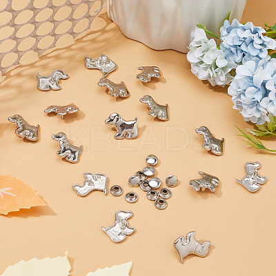 Dog Shape Alloy Garment Collision Rivets FIND-GF0004-80-1
