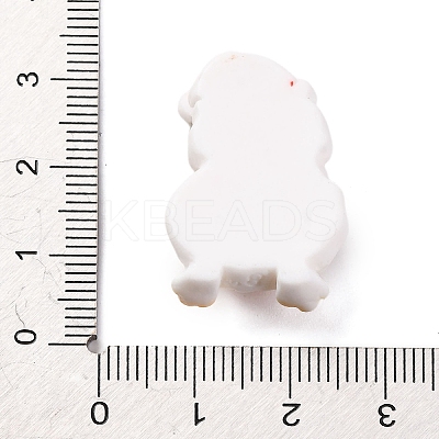 Christmas Duck Theme Opaque Resin Cabochons RESI-Q010-03D-1