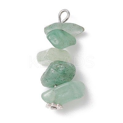 13Pcs Natural Mixed Gemstone Pendants PALLOY-JF02145-02-1