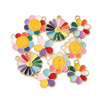 10Pcs 5 Styles Alloy Enamel Pendants ENAM-FP0002-39-1