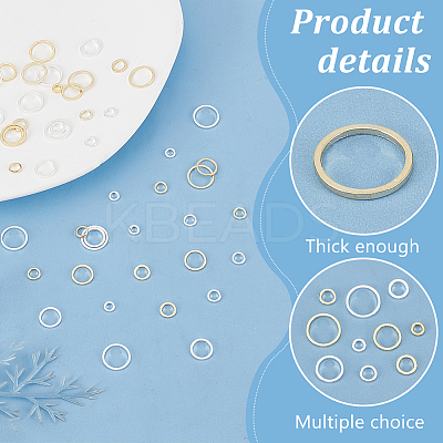 140Pcs 10 Styles Brass Linking Rings KK-PH0010-04-1