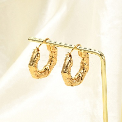 304 Stainless Steel Twist Hoop Earrings EJEW-Q011-02G-1