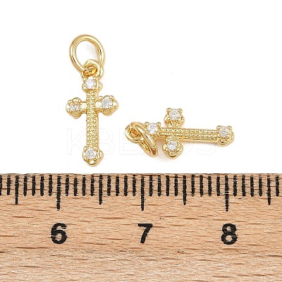 Brass Micro Pave Cubic Zirconia Pendants KK-A269-27G-1