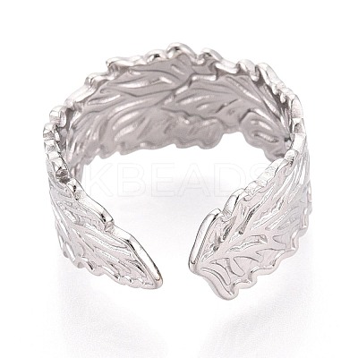 304 Stainless Steel Cuff Rings for Women RJEW-N052-07P-1