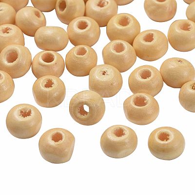 Unfinished Wood Beads X-TB092Y-4-1