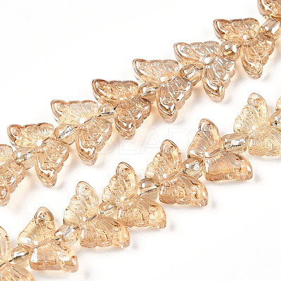 Electroplate Glass Beads Strands EGLA-N012-04E-1