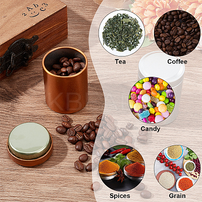 12Pcs 2 Colors Tinplate Tea Sealed Storage Box with Lid CON-CP0001-008-1