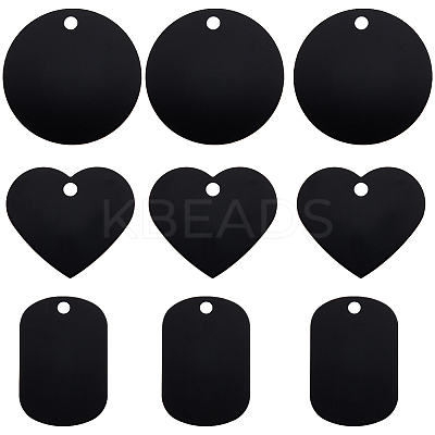 30Pcs 3 Styles Aluminum Pendants ALUM-SC0001-10-1