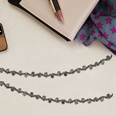 S-shaped Glass Rhinestone and Iron Cup Chains DIY-WH20032-25B-01-1