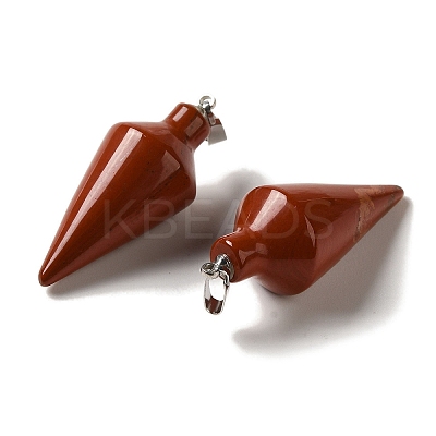 Natural Red Jasper Pendants G-Z055-02P-06-1