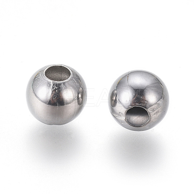 Tarnish Resistant 304 Stainless Steel Beads STAS-I021-8mm-1