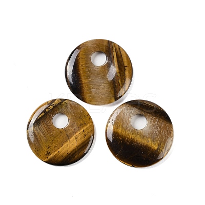 Natural Tiger Eye Pendants G-C140-10K-1