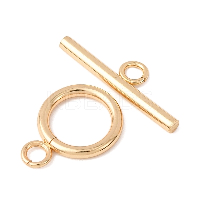 304 Stainless Steel Ring Toggle Clasps X-STAS-Q179-01G-1