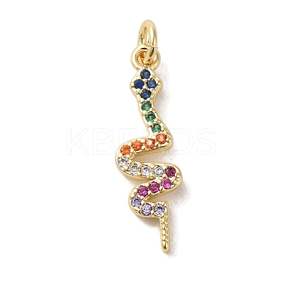 Brass Micro Pave Cubic Zirconia Pendants KK-R162-034D-G-1