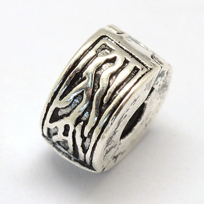 Alloy European Style Clasps PDLC-R001-08AS-1