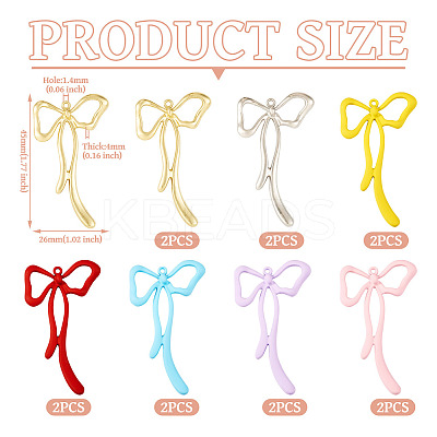 14Pcs 7 Colors  Spray Painted Alloy Pendants FIND-TA0004-71-1