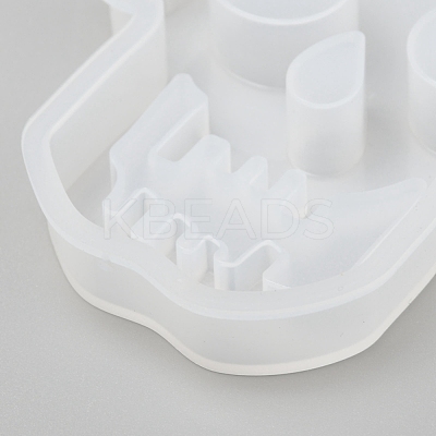 Halloween DIY Skull Pendant Silicone Statue Molds DIY-P006-41-1