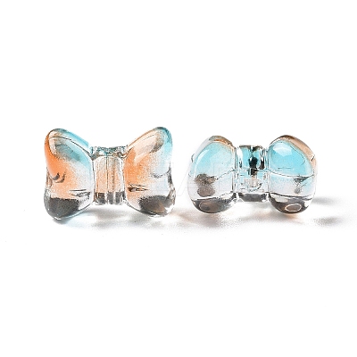 Transparent Spray Painted Glass Beads GLAA-I050-11C-1