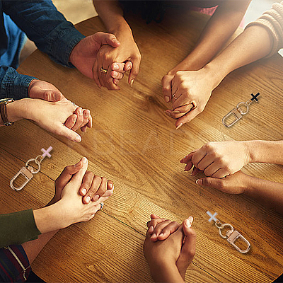 21Pcs 3 Colors Cross Alloy Enamel Pendant Decoration HJEW-CP00002-1