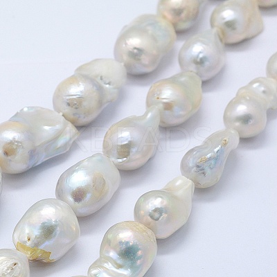 Natural Baroque Pearl Keshi Pearl Beads Strands PEAR-K004-17-1