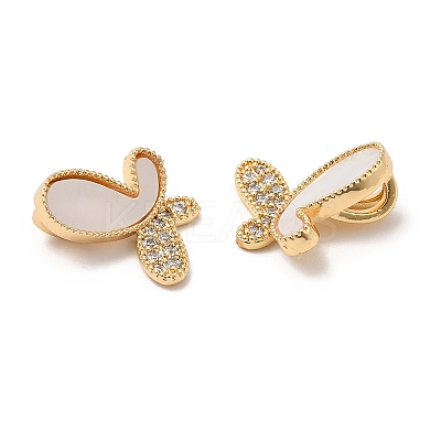 Plating Brass Micro Pave Cubic Zirconia Pendants KK-B074-55G-1