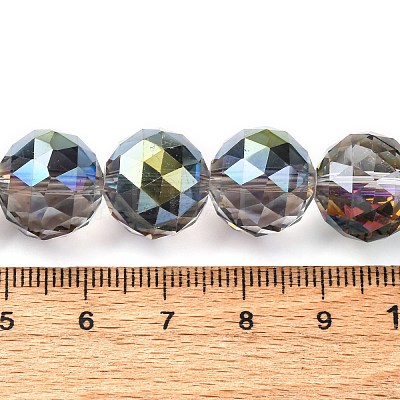Transparent Electroplate Glass Beads Strands EGLA-N002-34E-F05-1