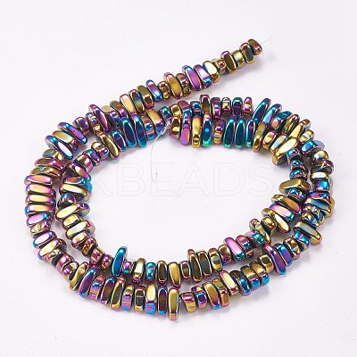 Electroplated Non-magnetic Synthetic Hematite Beads Strands G-P367-G03-1