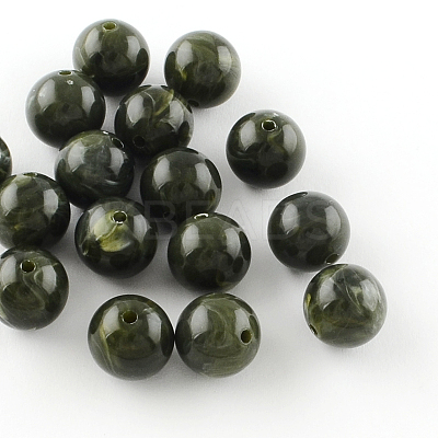 Round Imitation Gemstone Acrylic Beads OACR-R029-16mm-20-1