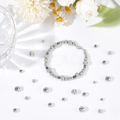 80Pcs 8 Styles 304 Stainless Steel Bead STAS-AR0002-04-1
