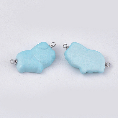 Handmade Porcelain Links connectors PORC-T002-67B-1