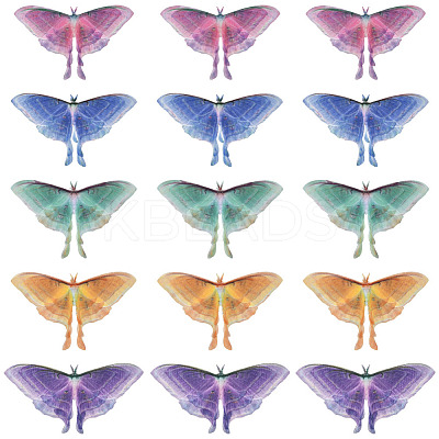 20Pcs 5 Colors Cloth Simulation Gauze Butterfly Ornament Accessories DIY-SP0005-69-1