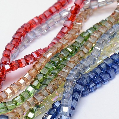 Electroplate Glass Bead Strands EGLA-J028-3x3mm-FM1-1