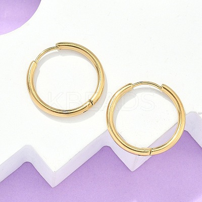 Ion Plating(IP) 304 Stainless Steel Huggie Hoop Earrings LS-EJEW-F111A-20mm-G-1