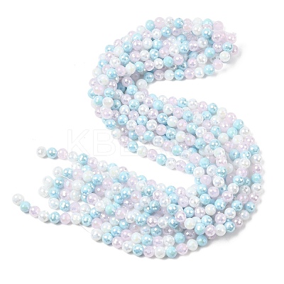 Electroplate Glass Beads Strands EGLA-D300-06-8mm-18-1