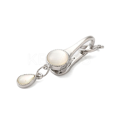 Brass Resin Fold Over Clasps KK-S382-02P-1